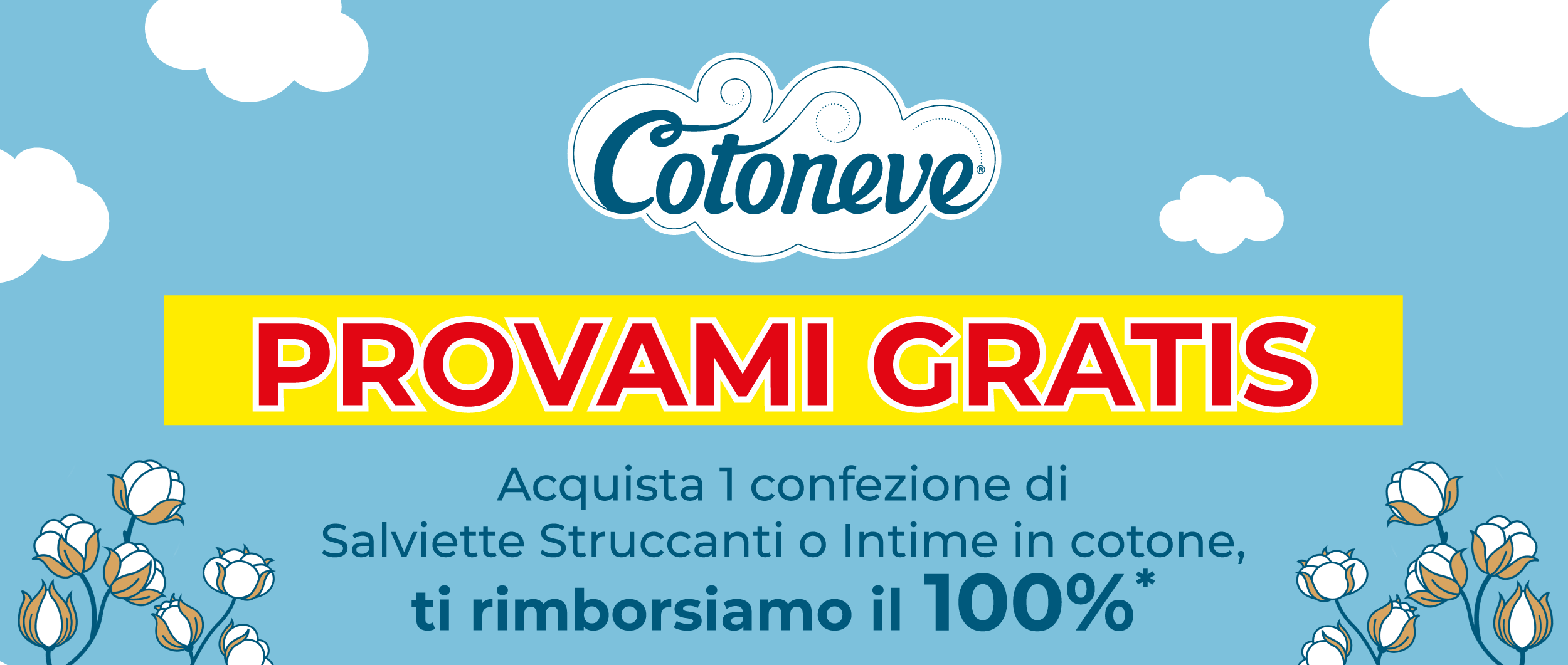 immagine desktop del cashback Prova gratis - Cotoneve Salviette 100% cotone